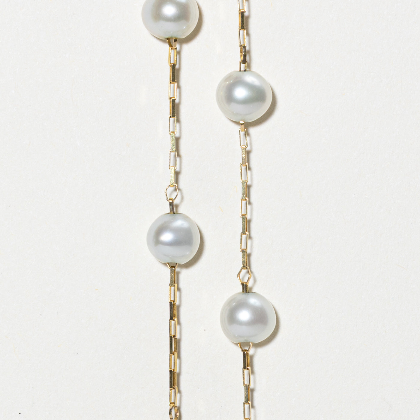 Pearl Satellite Beaded Necklace | 14"