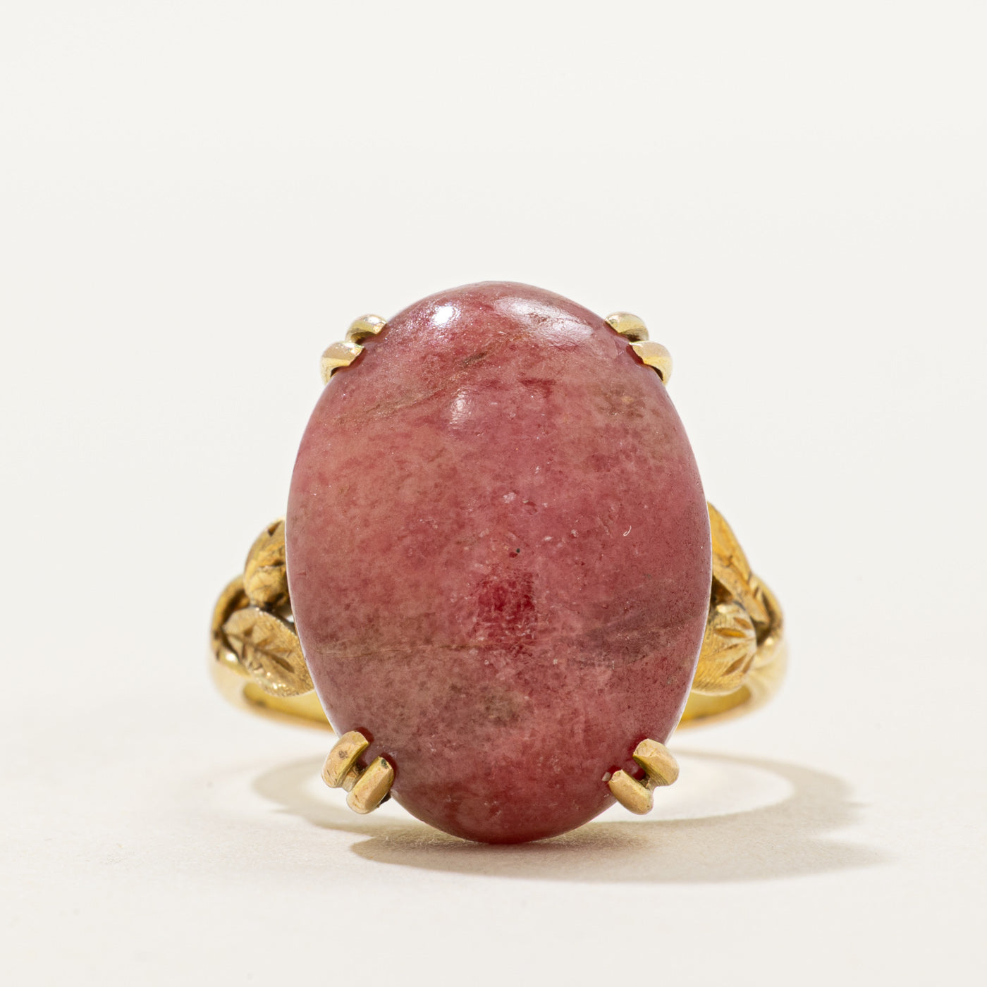 Rhodolite Leaf Embossed Cocktail Ring | 20.00ct | SZ 7