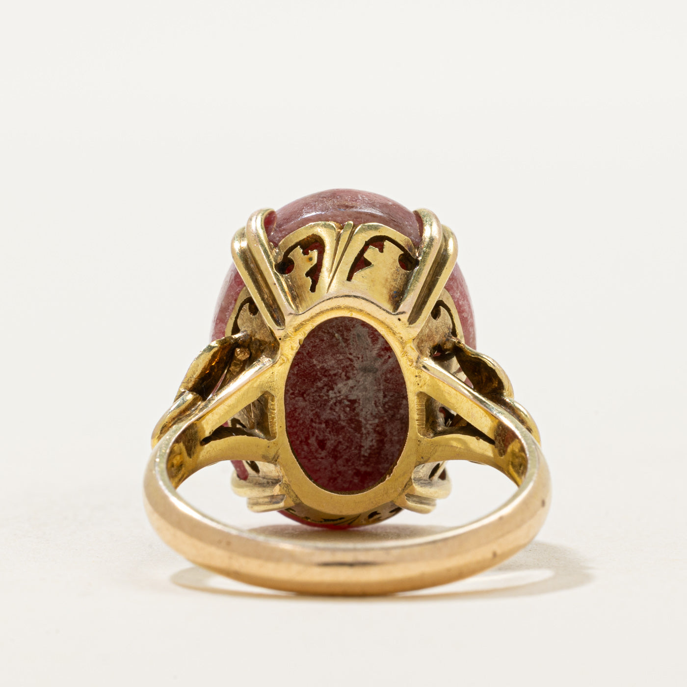 Rhodolite Leaf Embossed Cocktail Ring | 20.00ct | SZ 7