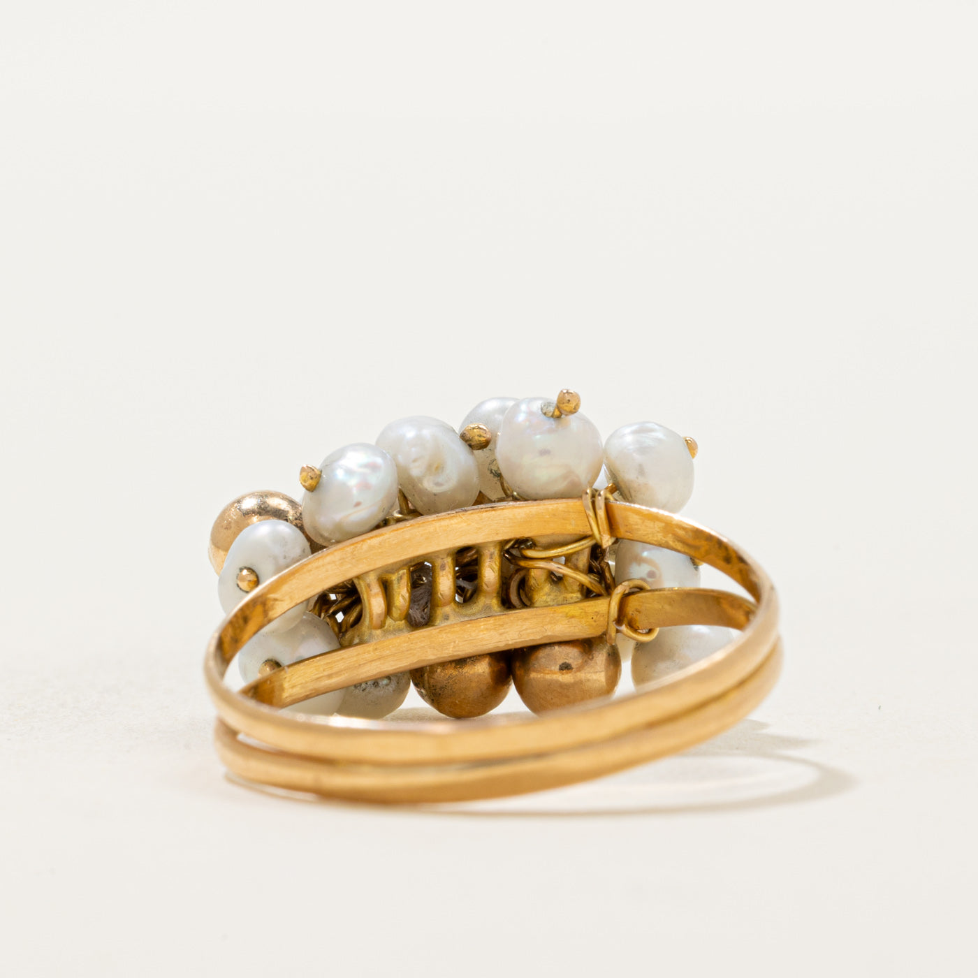 Potato Pearl & Bead Cluster Ring | SZ 8.5