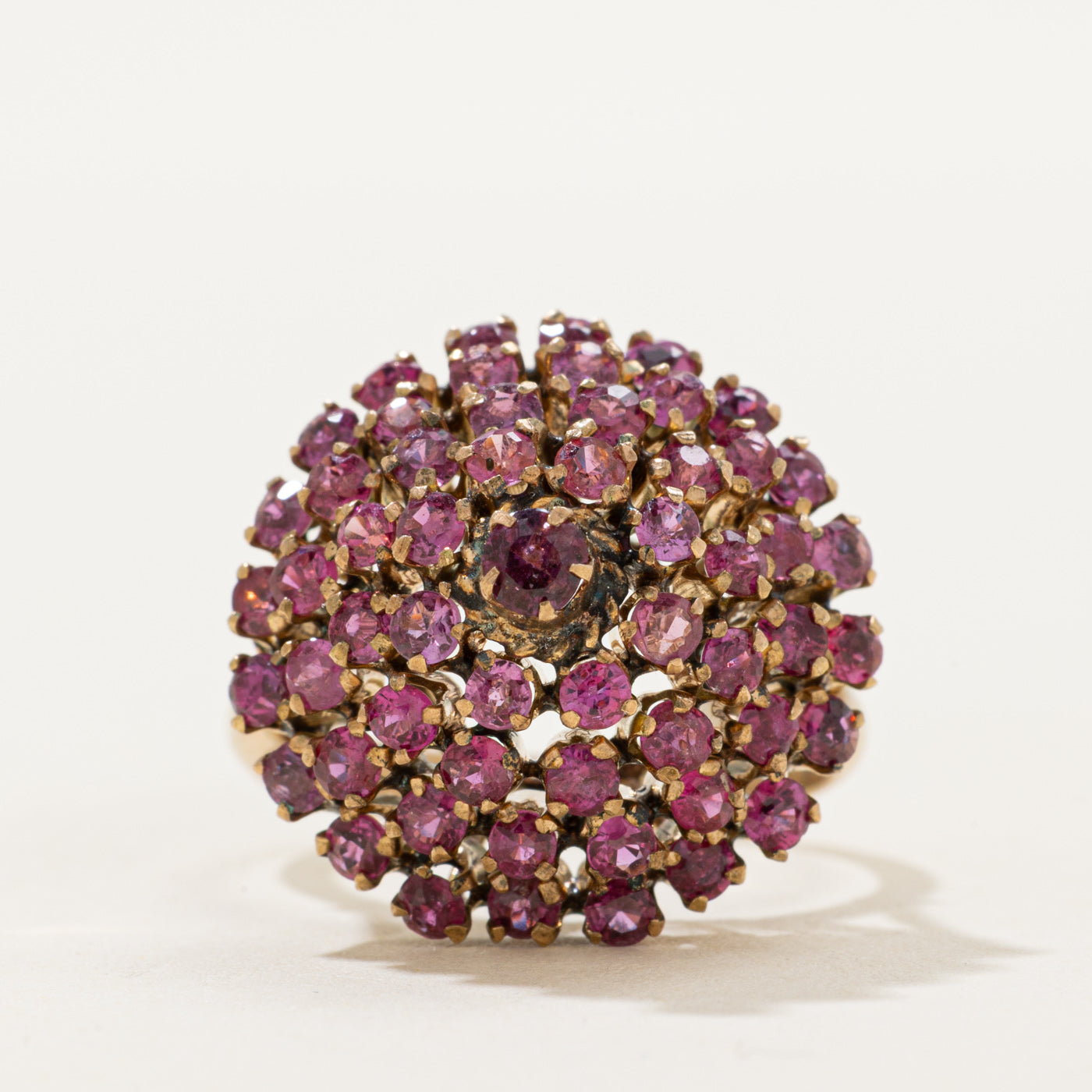 Ruby Cluster Dome Cocktail Ring | 1.40ctw | SZ 7.75