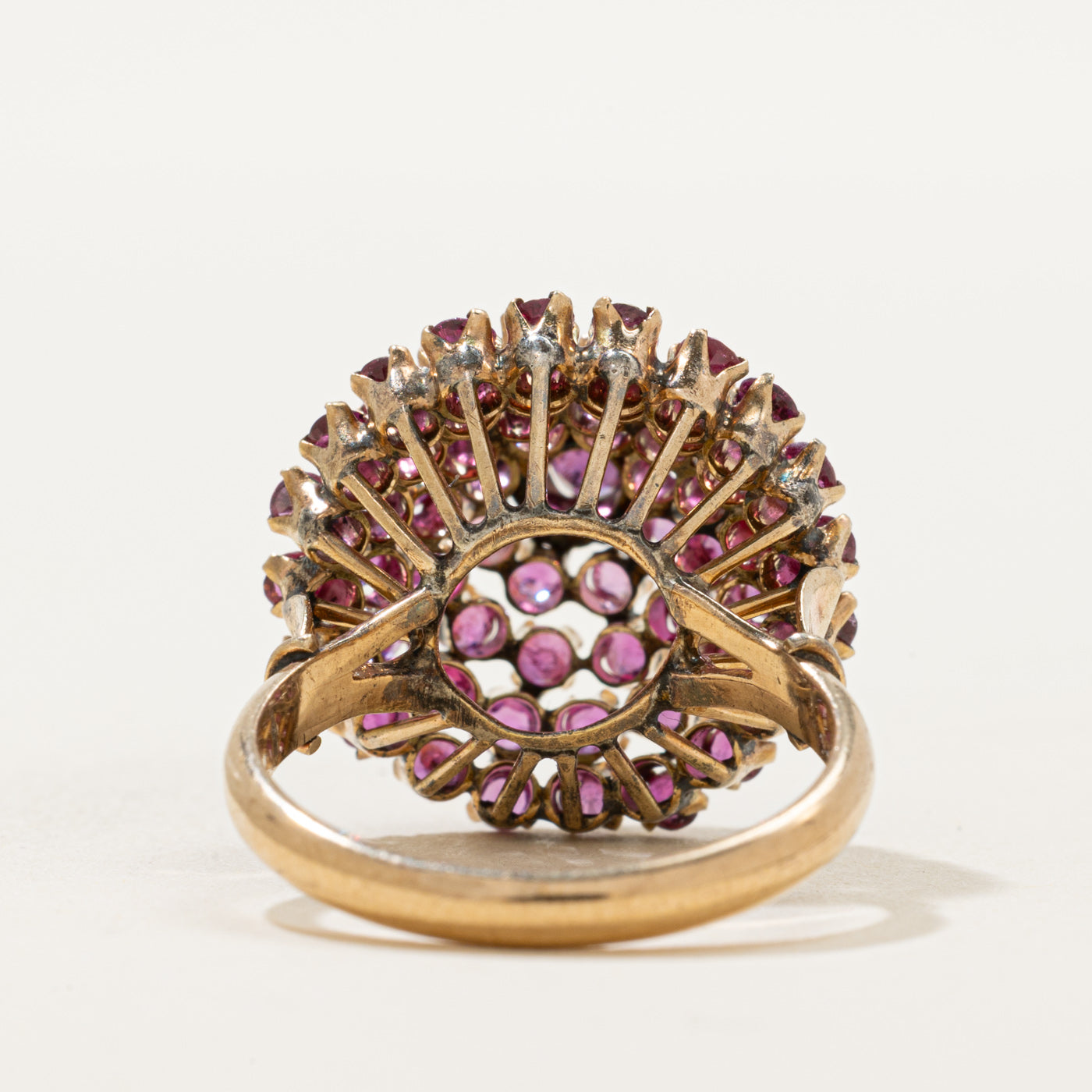 Ruby Cluster Dome Cocktail Ring | 1.40ctw | SZ 7.75