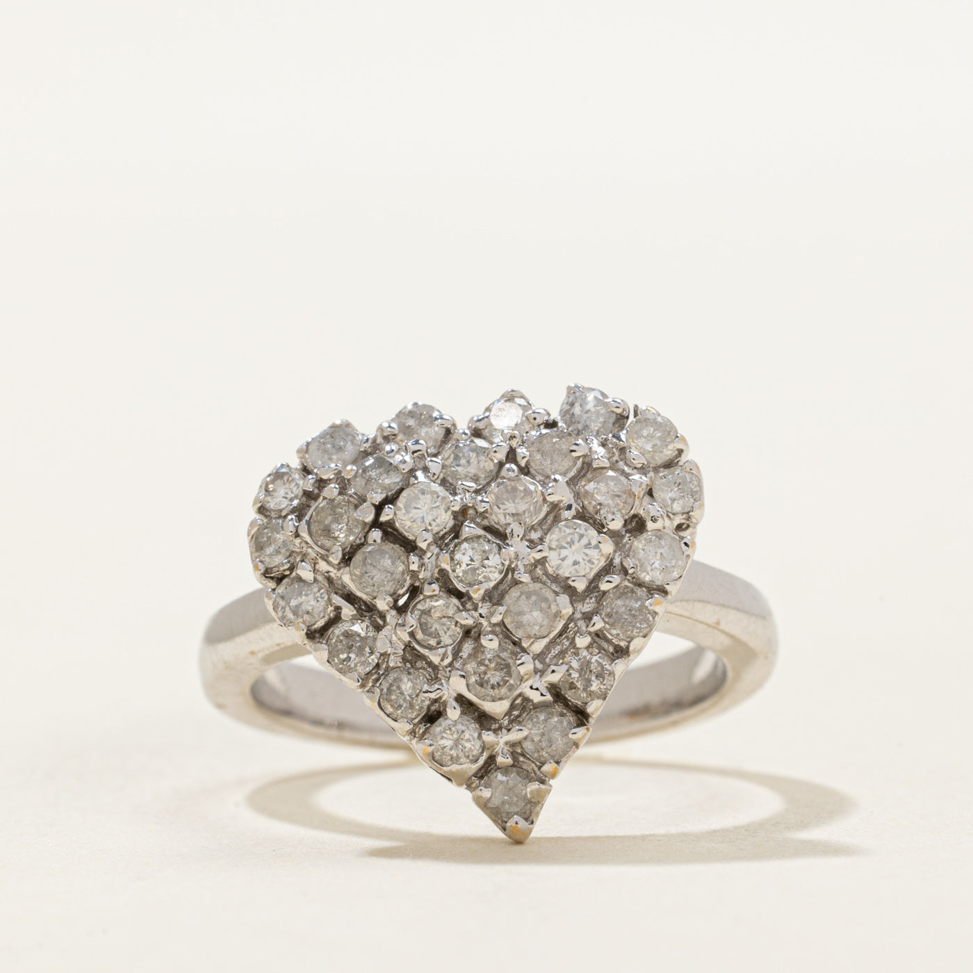 Diamond Heart Cluster Ring | 0.50ctw | SZ 6
