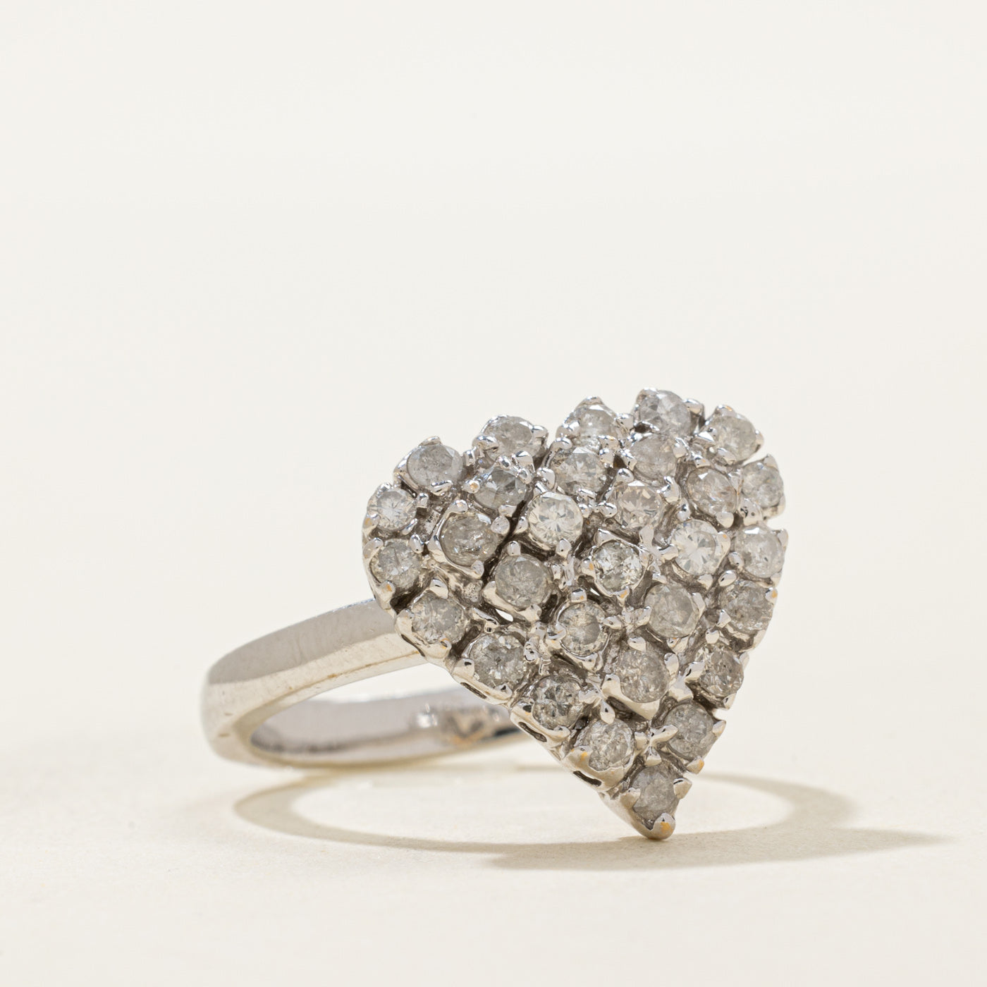 Diamond Heart Cluster Ring | 0.50ctw | SZ 6