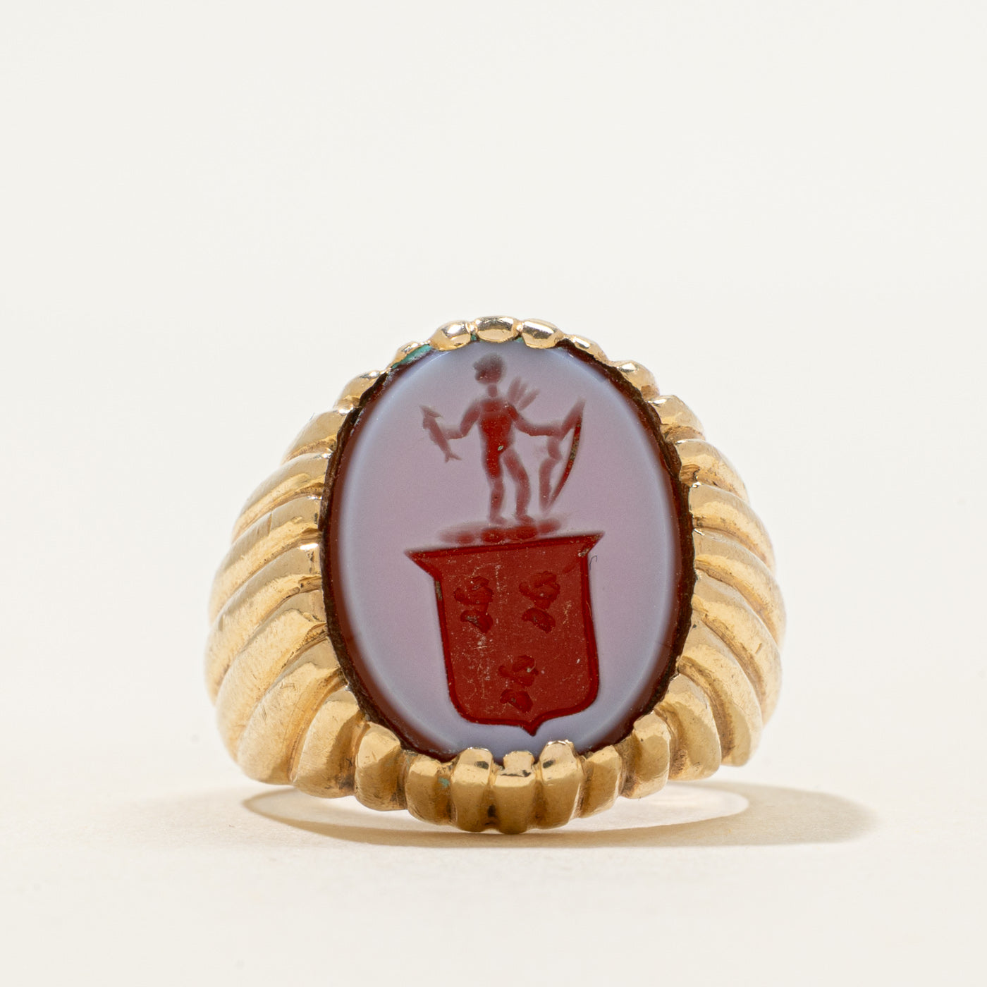 Vintage Sardonyx Intaglio Ring | 4.50ct | SZ 5.5