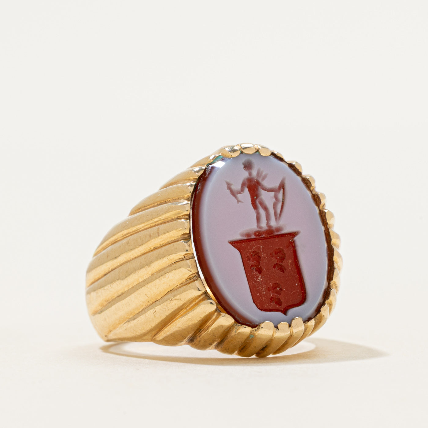 Vintage Sardonyx Intaglio Ring | 4.50ct | SZ 5.5