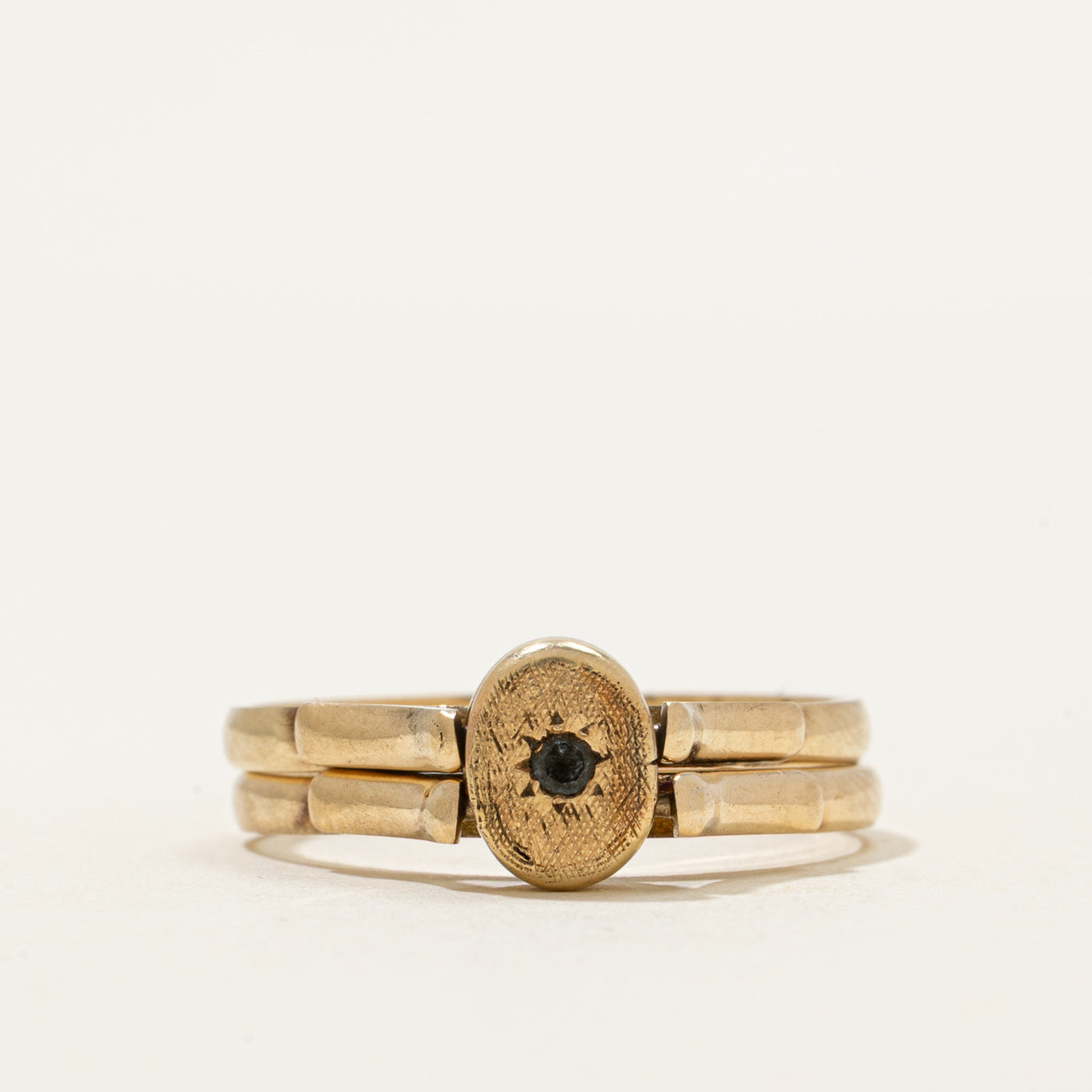 Onyx & Sapphire Reversible Ring | 0.33ctw | SZ 9