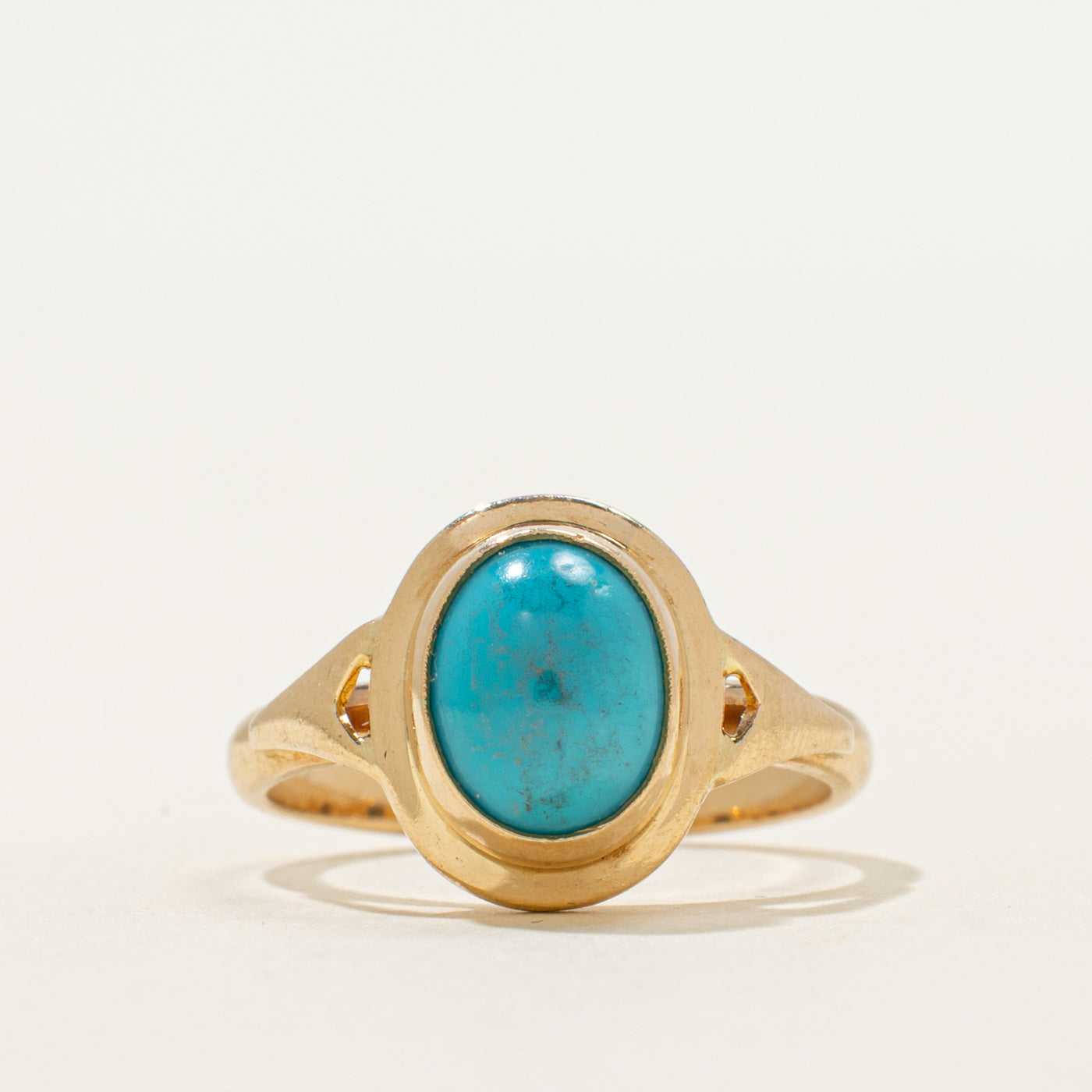 Bezel Set Cabochon Turquoise Ring | 1.60ct | SZ 5.5