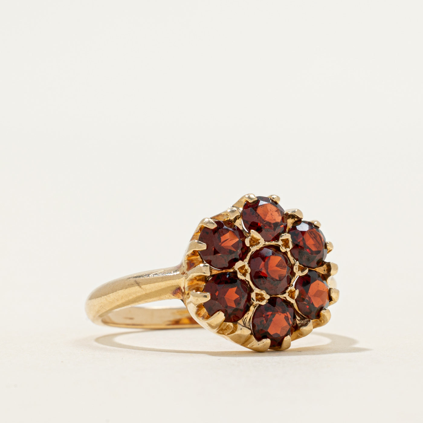 Garnet Round Cluster Ring | 1.75ctw | SZ 6.75