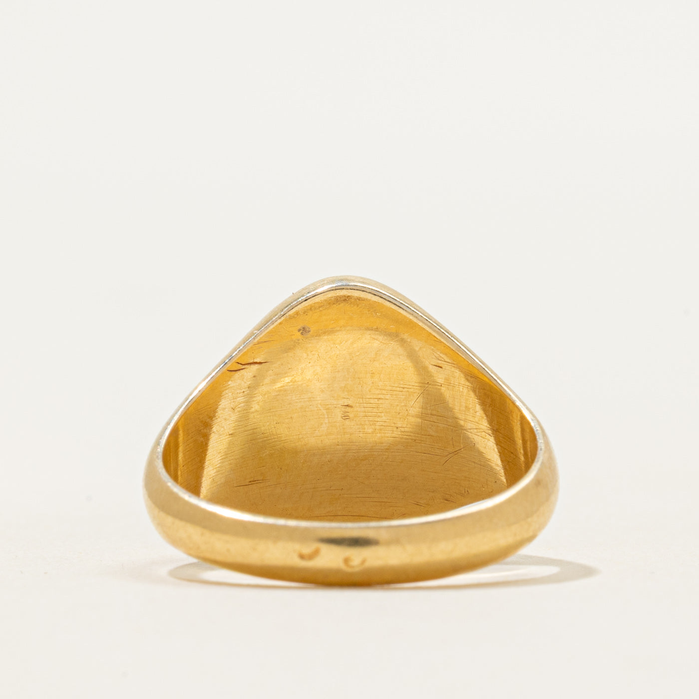 18k Bezel Set Onyx & White Sapphire Signet Ring | 1.04ctw | SZ 5.5