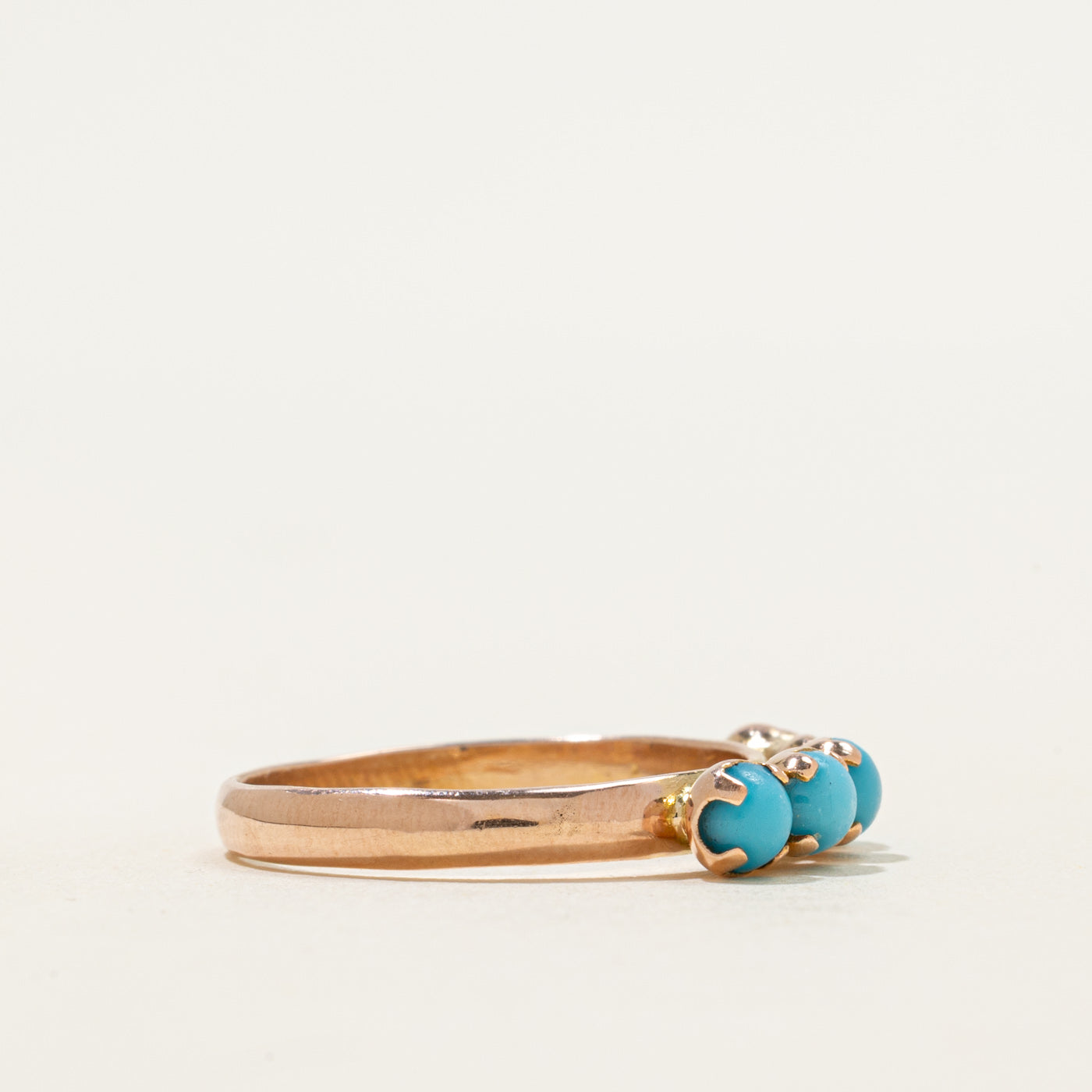 Five Stone Cabochon Turquoise Ring | 1.00ctw | SZ 7.75