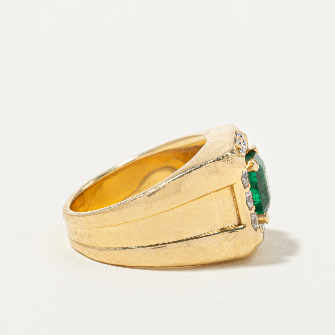 Emerald & Diamond Cocktail Ring | 2.09ct, 1.00ctw | SZ 9.75