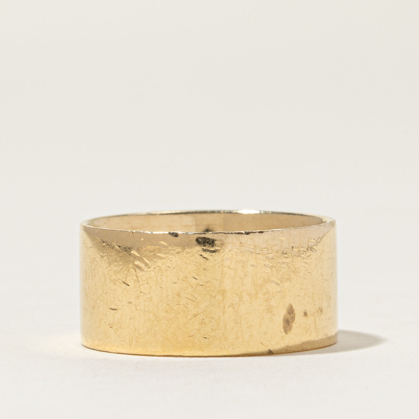 'Tiffany & Co' Keyhole Diamond Wide Band Ring | 0.01ctw | 9.5mm | SZ 7.0
