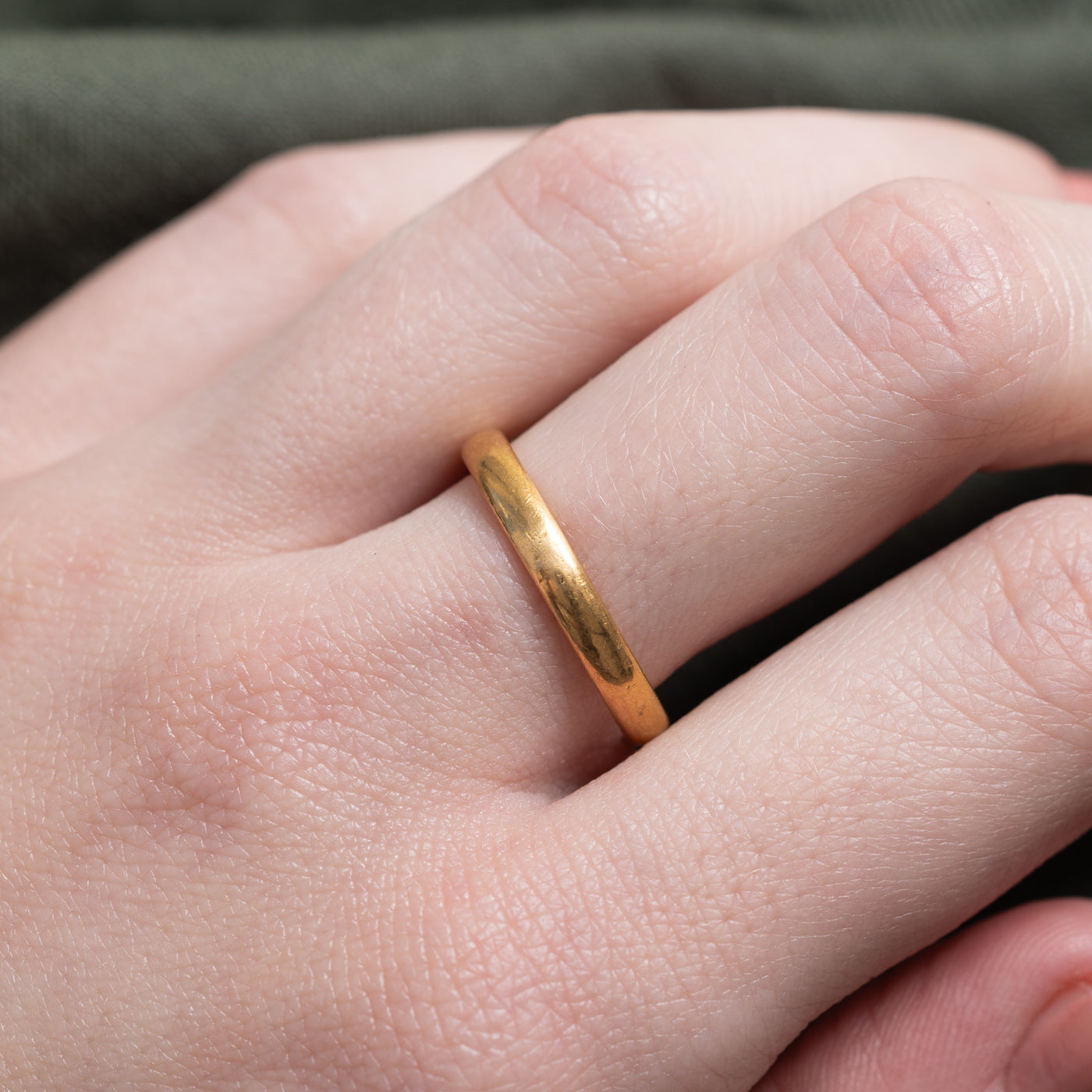 1951 Birmingham 22k Yellow Gold Band | 2.45mm | SZ 6.75