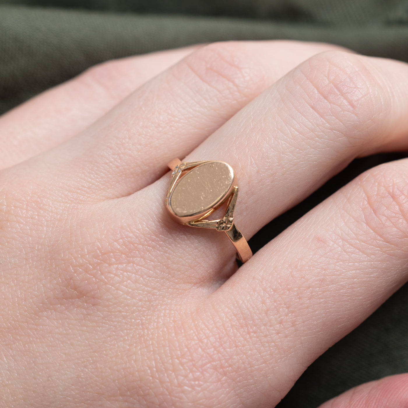 1992 Soviet Hallmarked 14k Yellow Gold Signet Ring | SZ 8.0