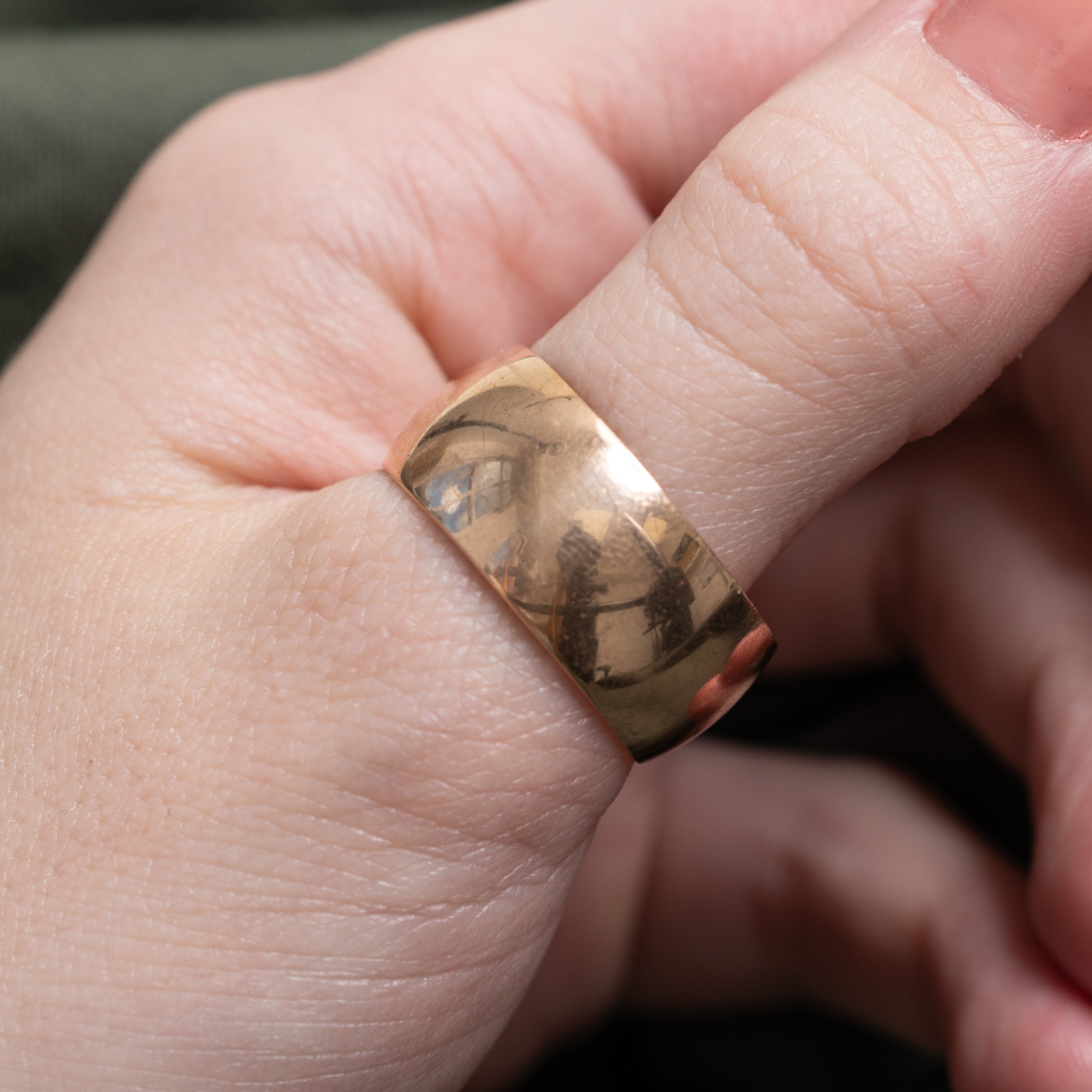 1974 Soviet Hallmarked 14k Rose Gold Cigar Band | 10.50mm | SZ 11.75