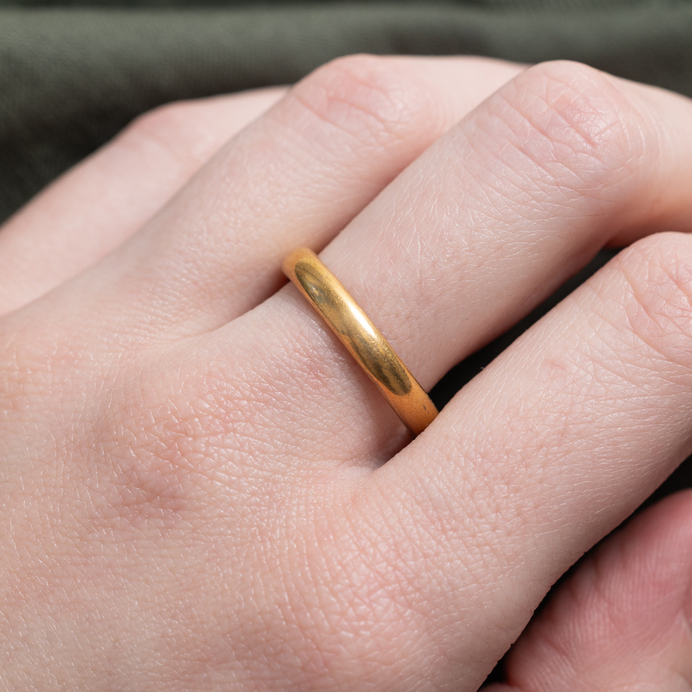 1925 Birmingham 22k Yellow Gold Band | 3.45mm | SZ 8.0