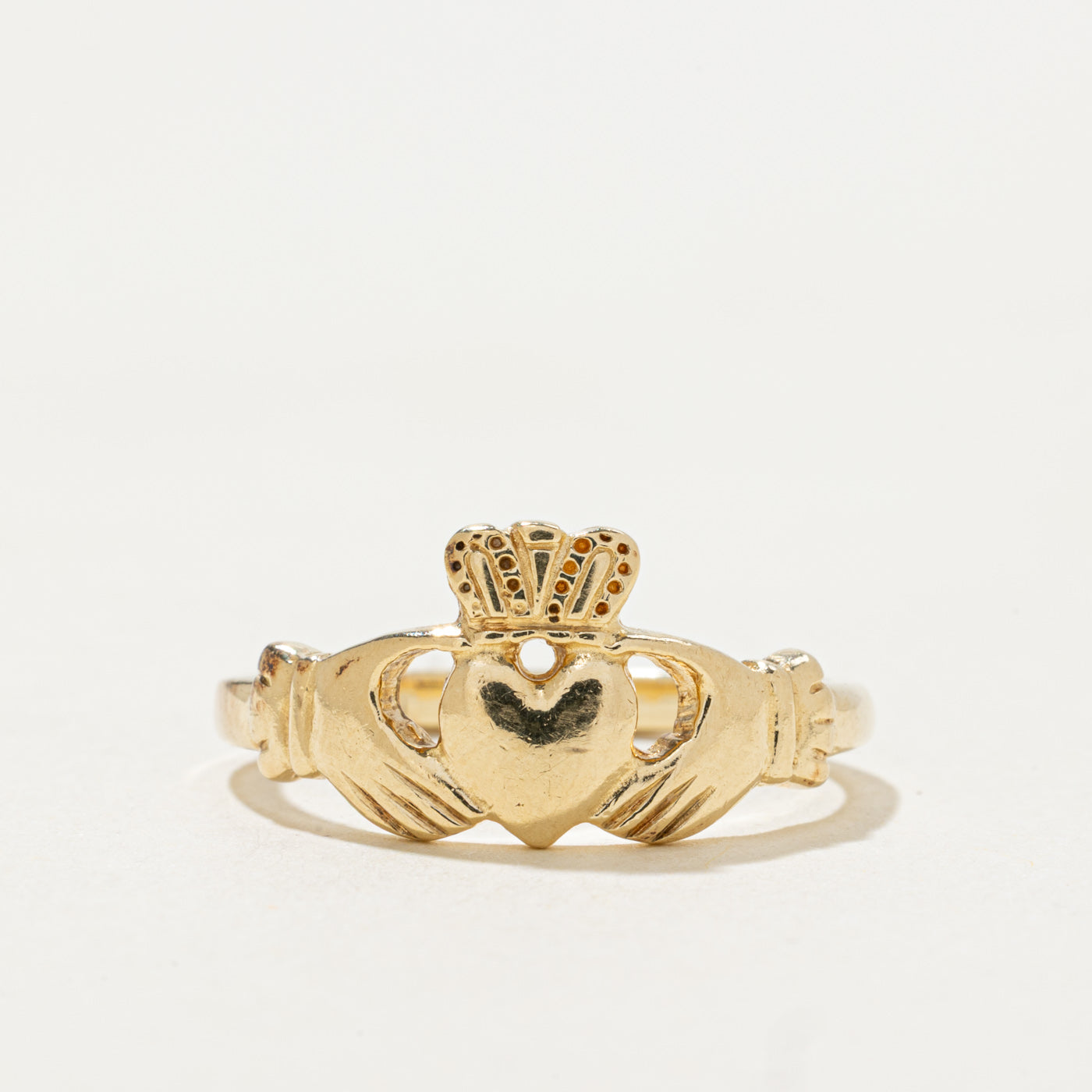 2000 Dublin 10k Yellow Gold Claddagh Ring | SZ 4.75