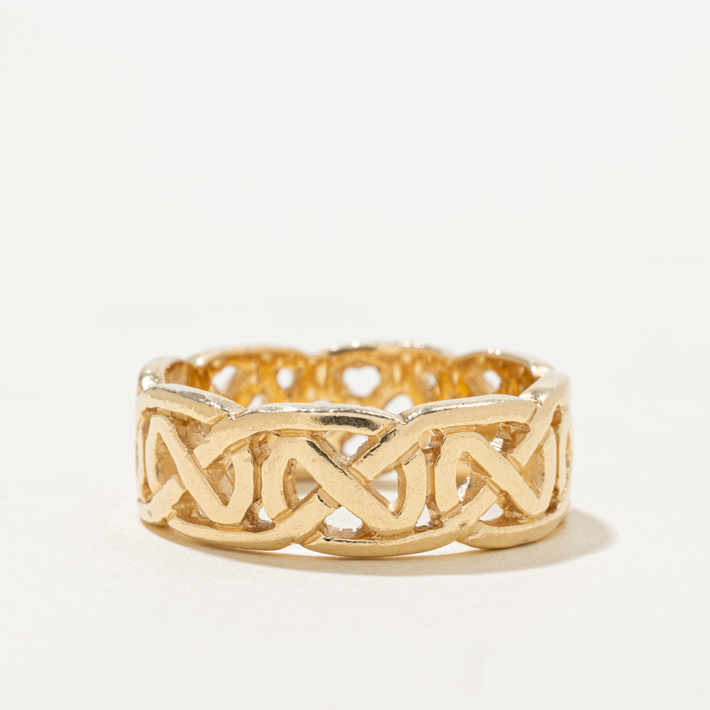 Dublin 14k Yellow Gold Celtic Band | 8.25mm | SZ 10.5