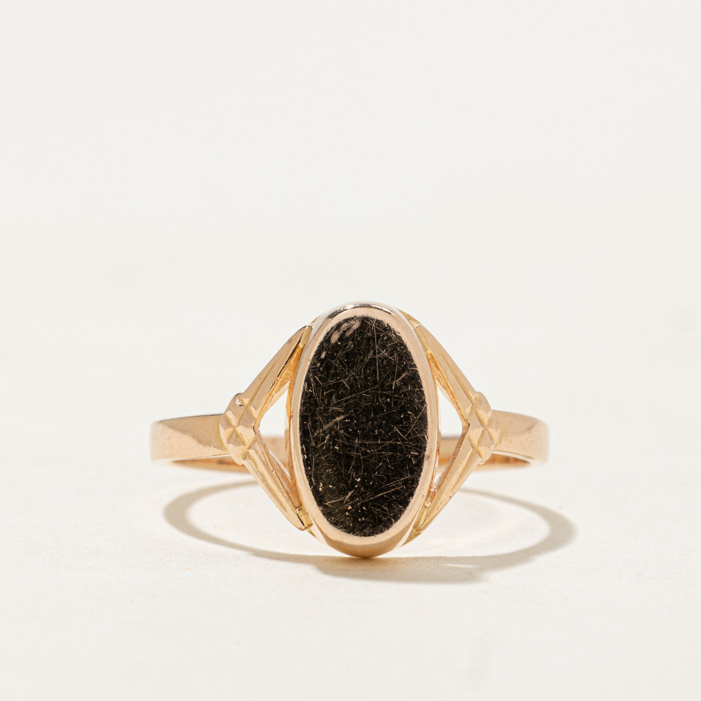 1992 Soviet Hallmarked 14k Yellow Gold Signet Ring | SZ 8.0