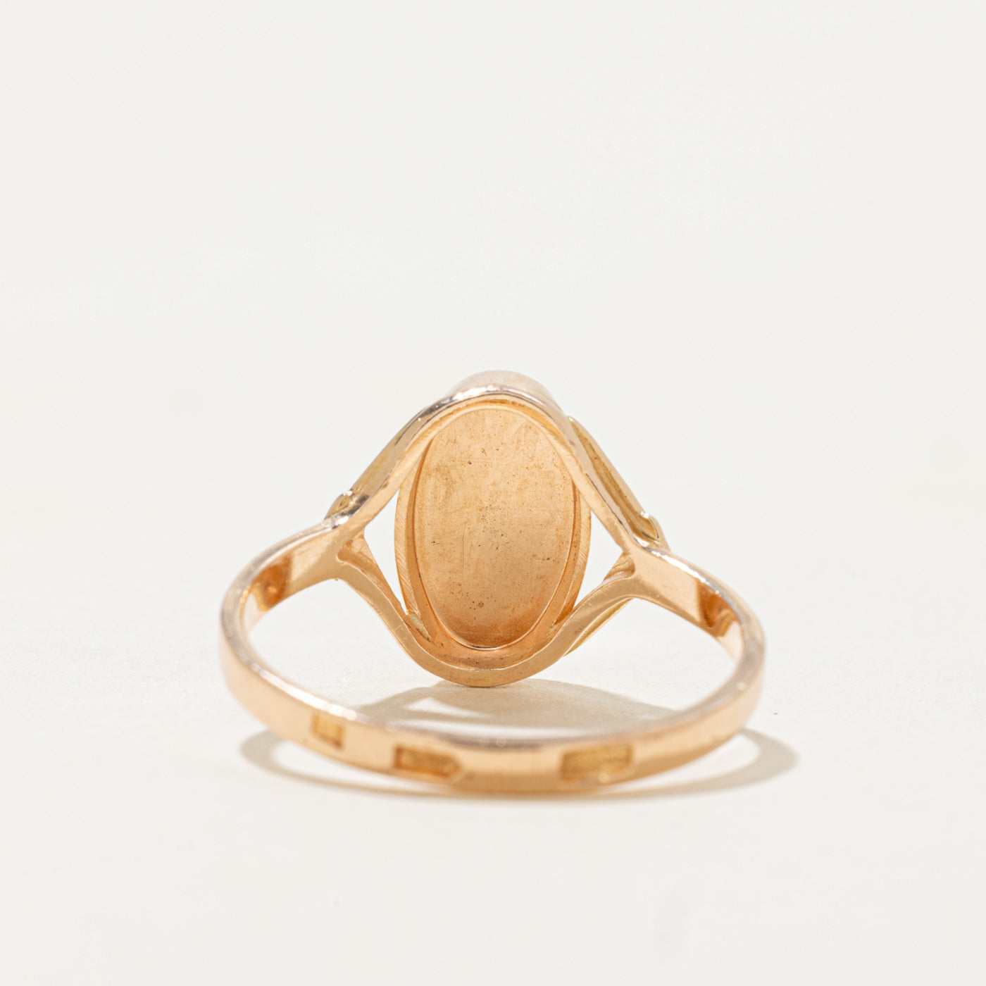 1992 Soviet Hallmarked 14k Yellow Gold Signet Ring | SZ 8.0