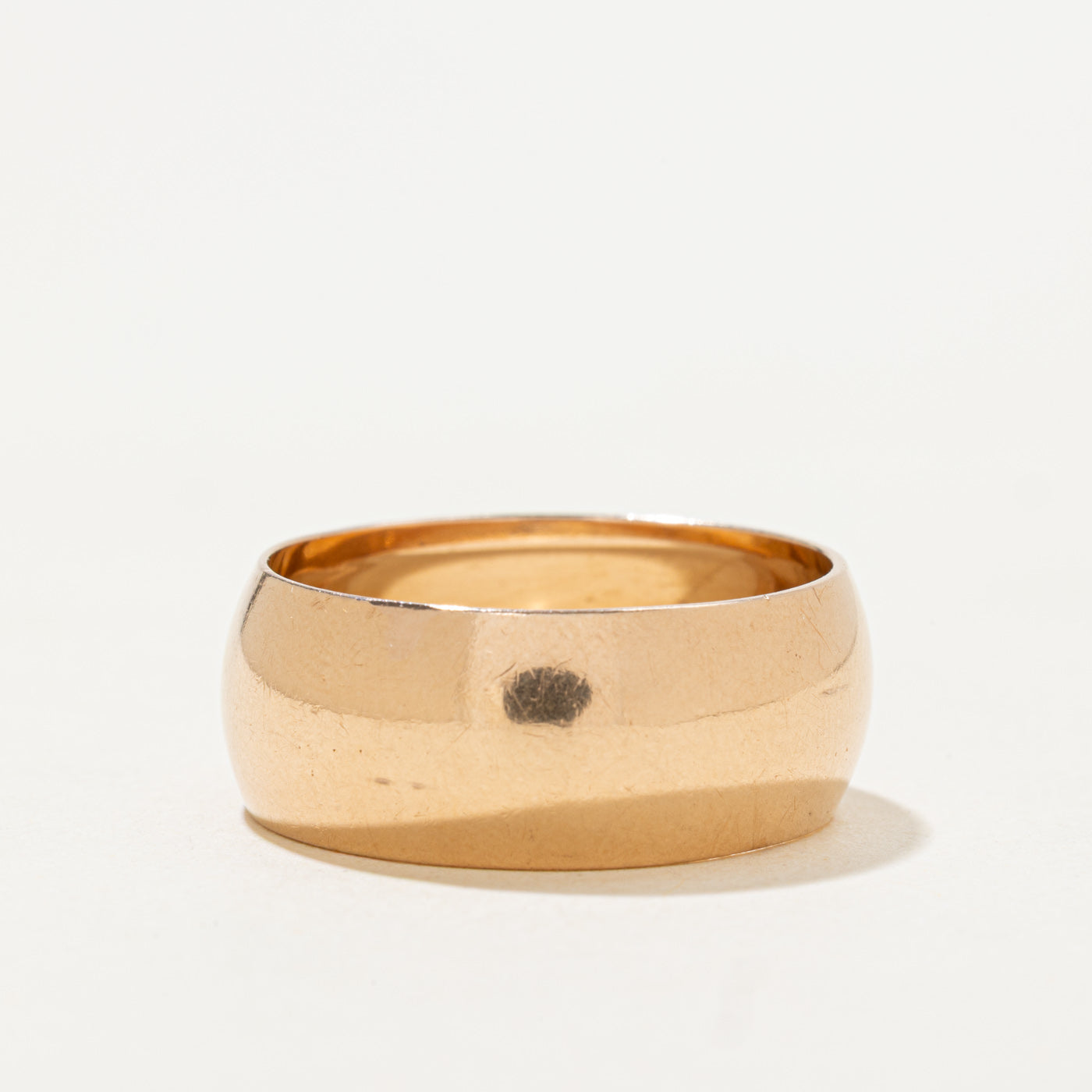 1973 Soviet Hallmarked 14k Rose Gold Cigar Band | 8.80mm | SZ 9.25