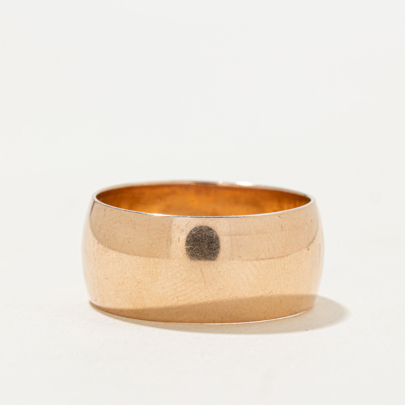 1974 Soviet Hallmarked 14k Rose Gold Cigar Band | 10.50mm | SZ 11.75