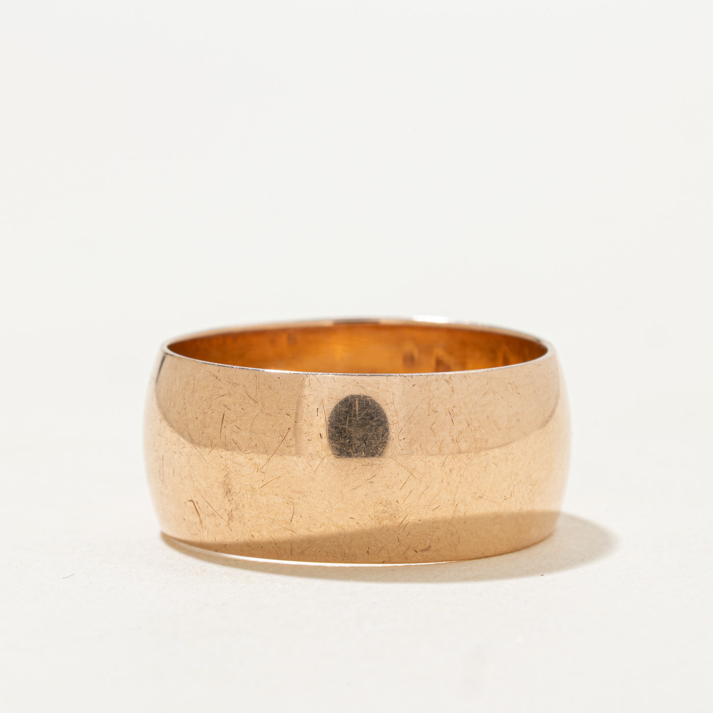 1974 Soviet Hallmarked 14k Rose Gold Cigar Band | 10.50mm | SZ 11.75