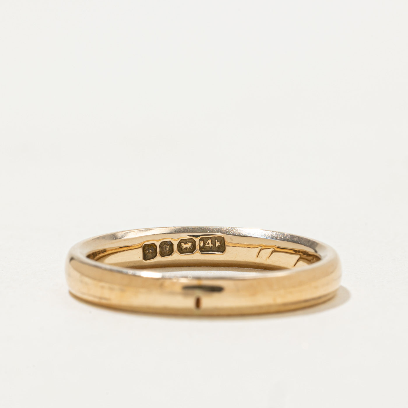 Vintage Canadian Pseudo Hallmarked 14k Yellow Gold Band | 3.10mm | SZ 7.25