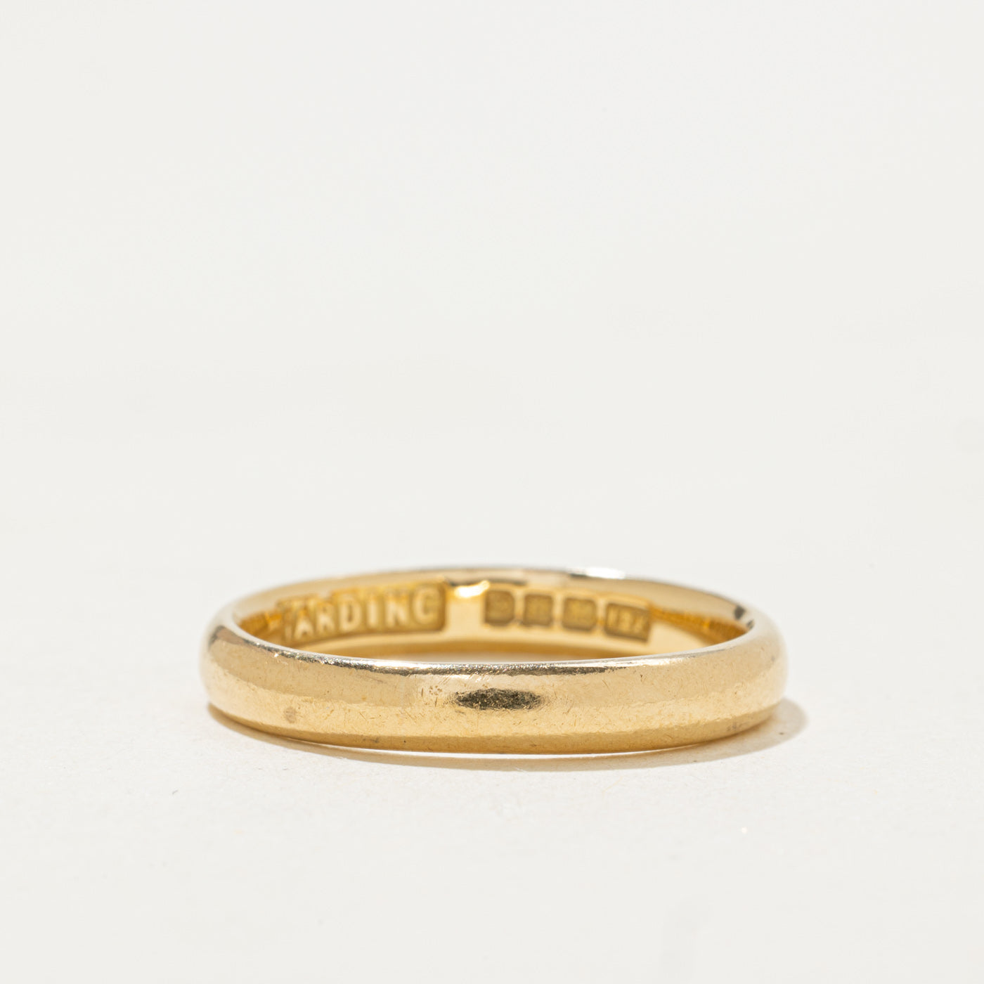 Vintage Canadian Pseudo Hallmarked 18k Yellow Gold Band | 3.25mm | SZ 7.25