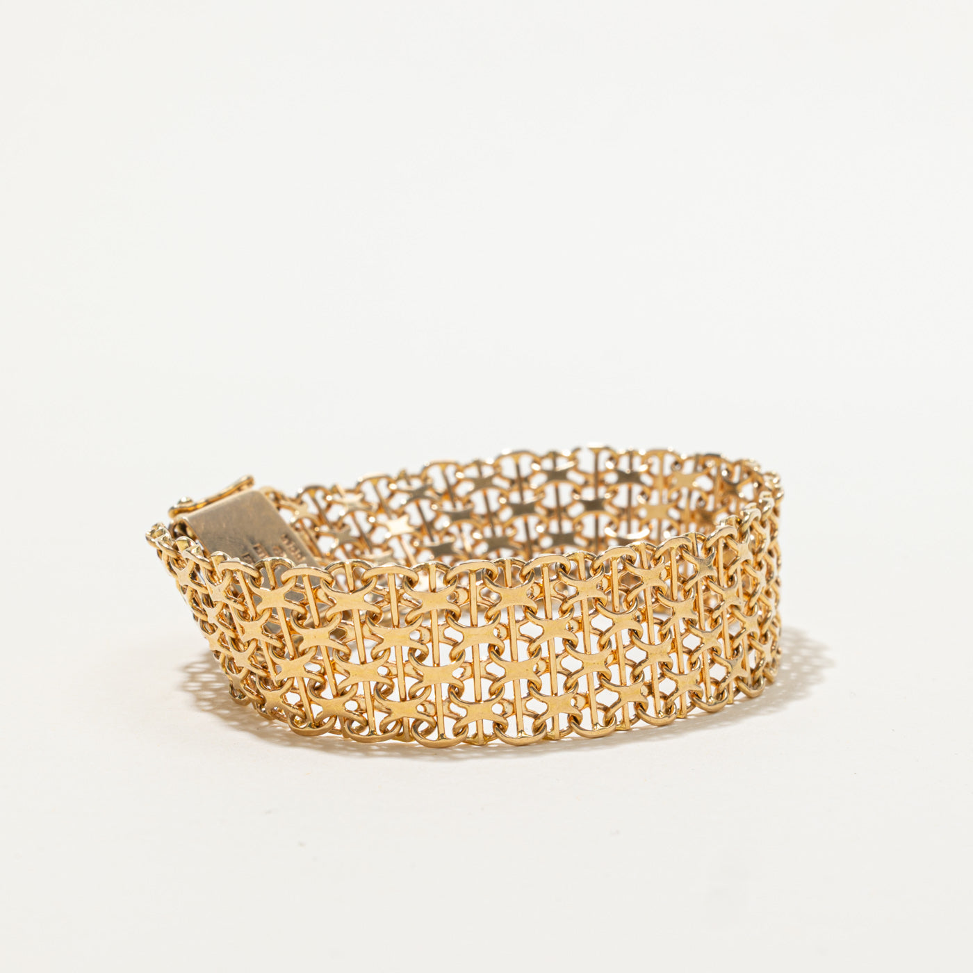 1974 Swedish 18k Yellow Gold Bismarck Chain Bracelet | 7.5"