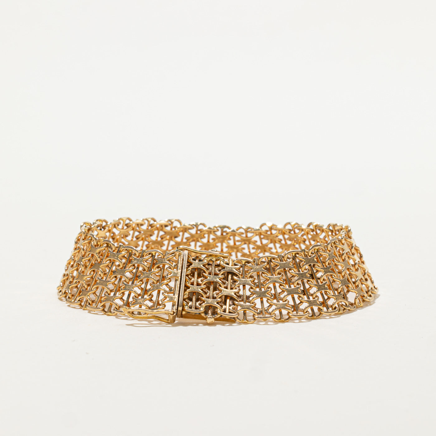 1974 Swedish 18k Yellow Gold Bismarck Chain Bracelet | 7.5"