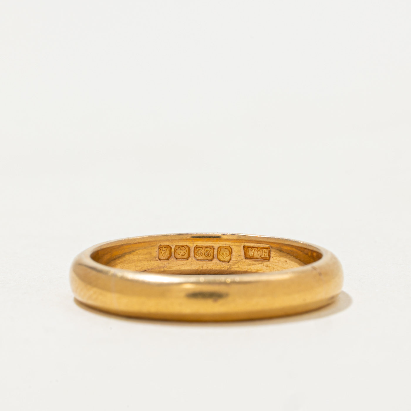 1925 Birmingham 22k Yellow Gold Band | 3.45mm | SZ 8.0
