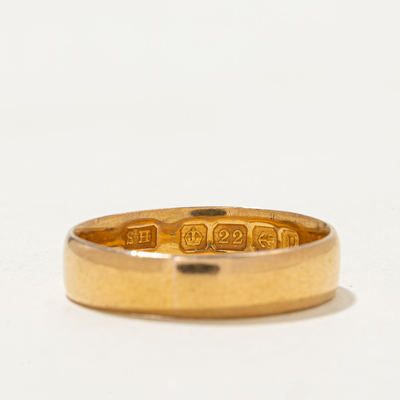1914 Birmingham 22k Yellow Gold Band | 4.35mm | SZ 5.5