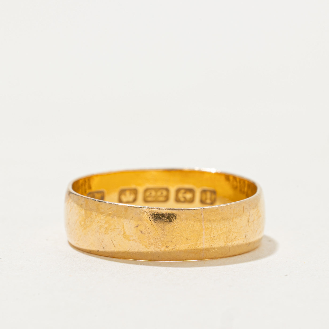 1910 Birmingham 22k Yellow Gold Band | 5.30mm | SZ 7.0