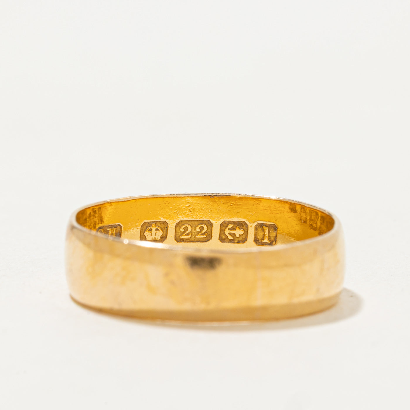 1910 Birmingham 22k Yellow Gold Band | 5.30mm | SZ 7.0