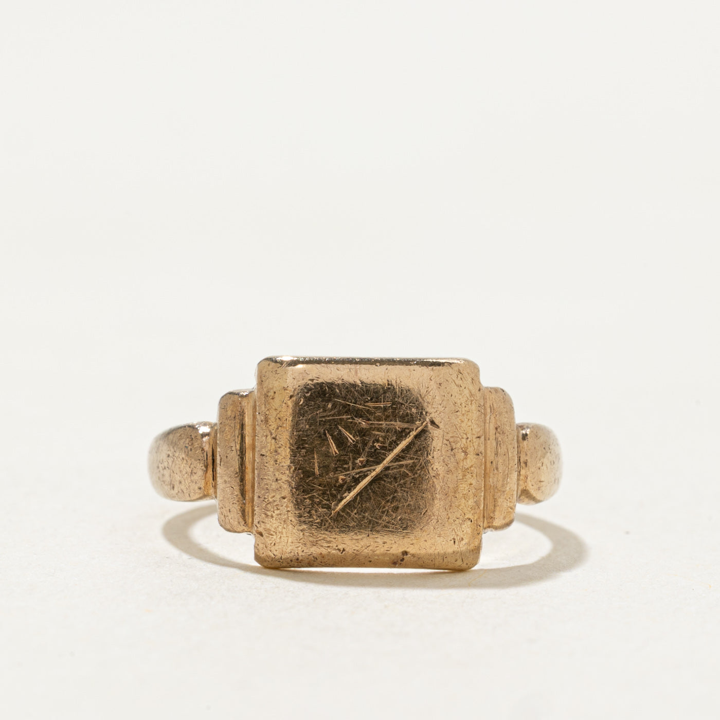 1952 Birmingham 9k Yellow Gold Signet Ring | SZ 2.75