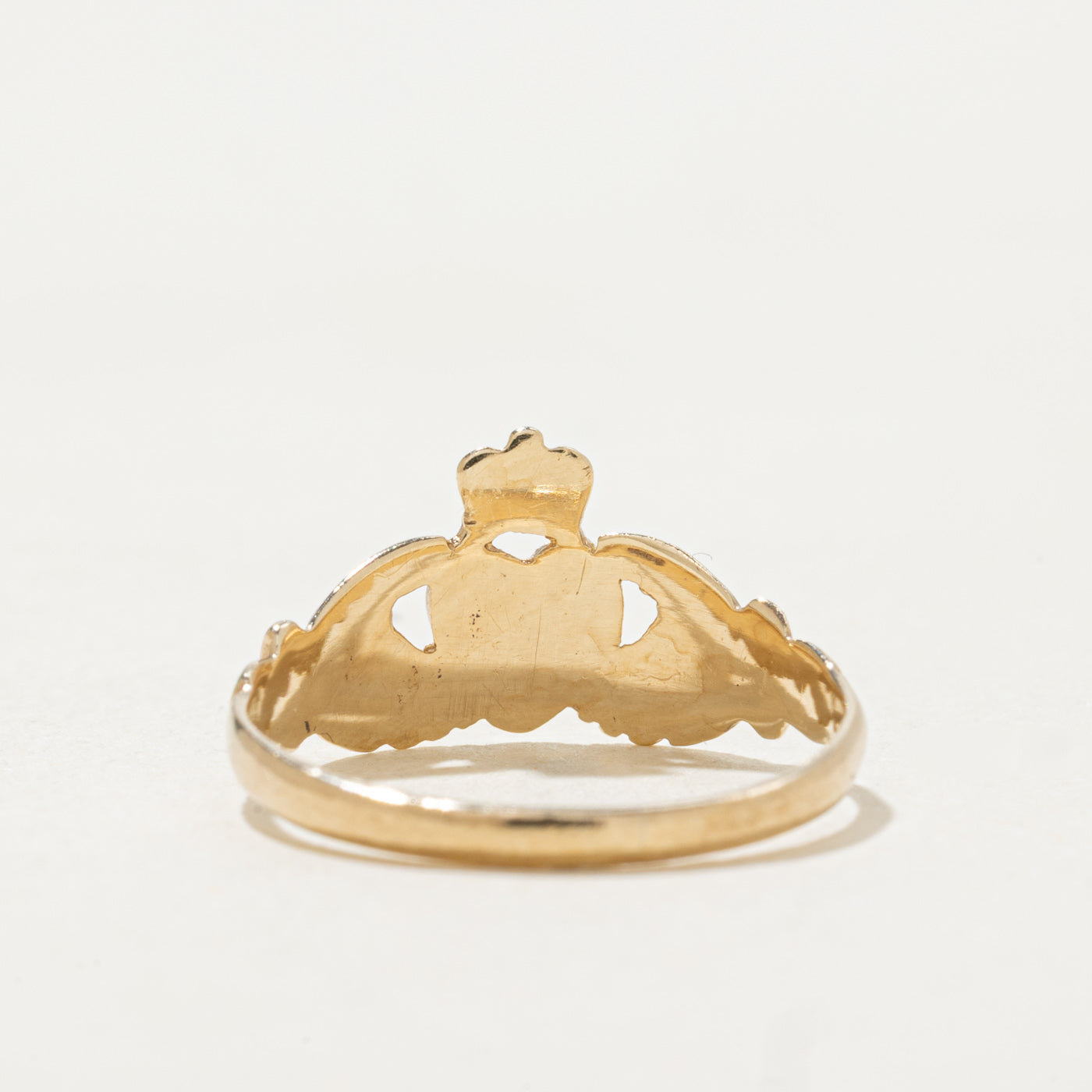 Birmingham 9k Yellow Gold Claddagh Ring | SZ 4.0