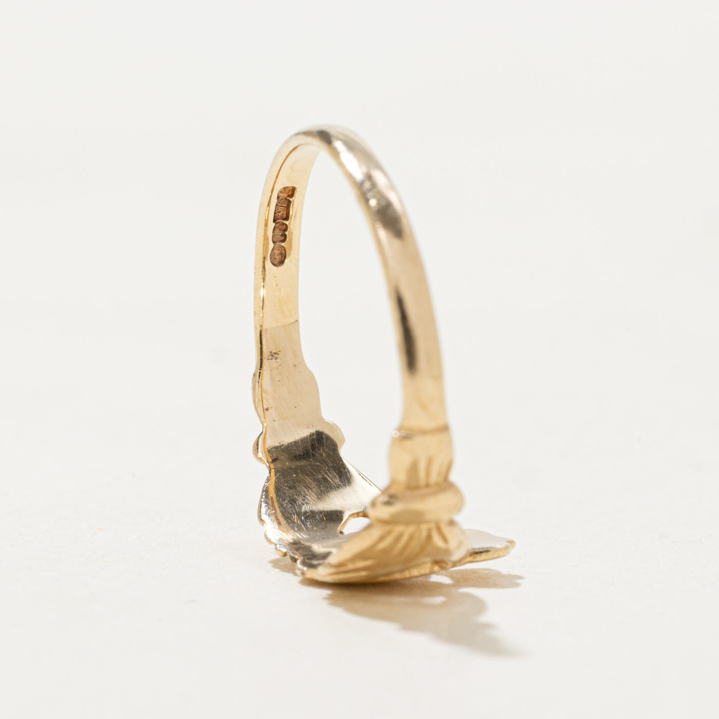 Birmingham 9k Yellow Gold Claddagh Ring | SZ 4.0