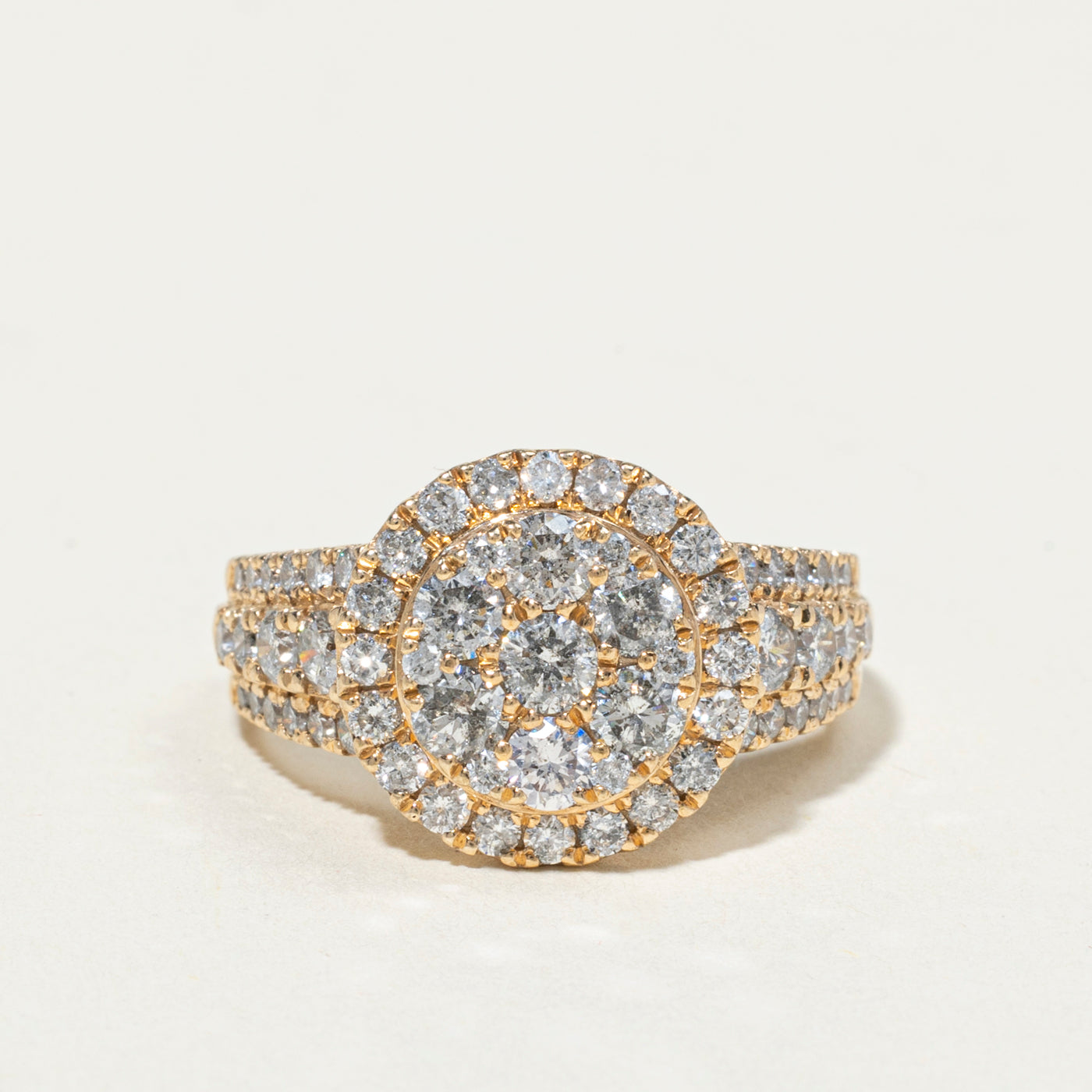 Pave Set Diamond Cluster Ring | 2.00ctw | SZ 7.25