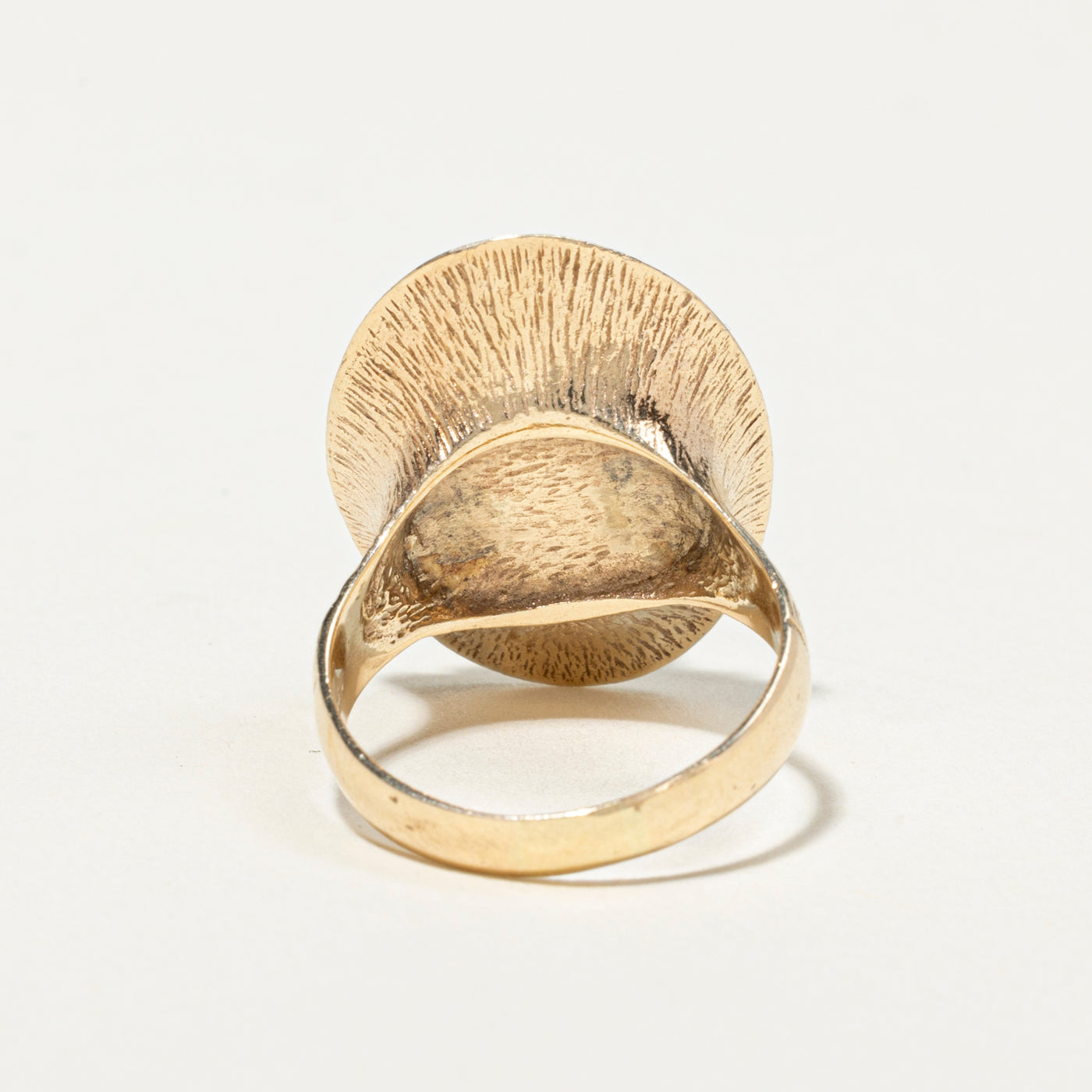 Diamond Oval Halo Textured Cocktail Ring | 0.50ctw | SZ 8.25