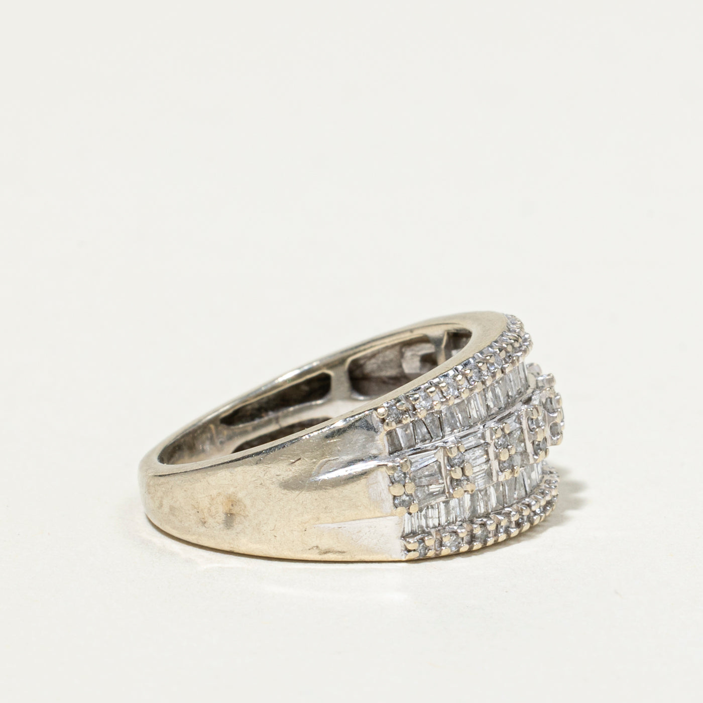Multi Cut Diamond Multi Row Ring | 1.00ctw | SZ 6.75