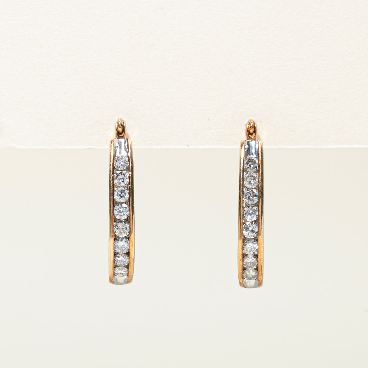Semi Eternity Diamond Hoops | 0.92ctw