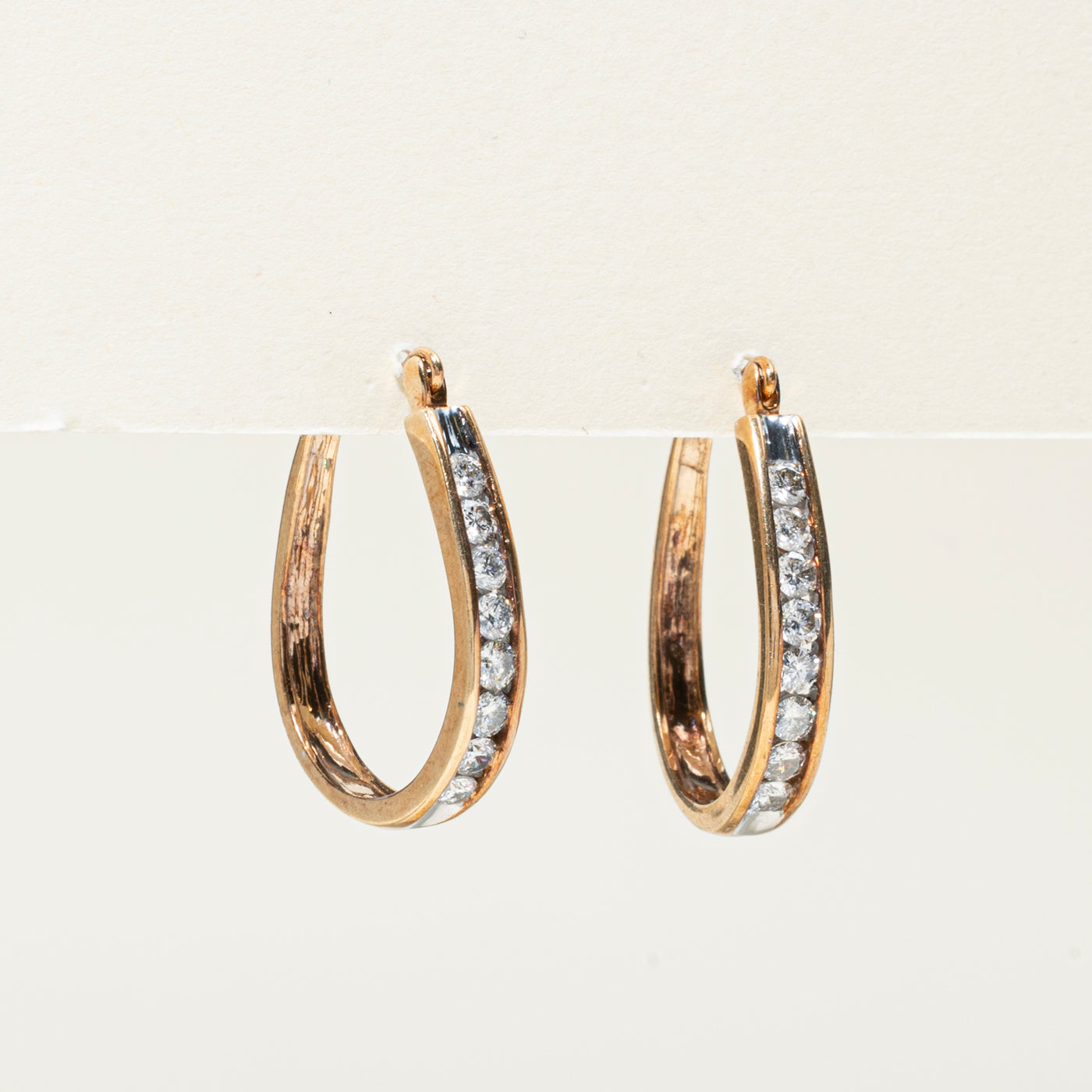 Semi Eternity Diamond Hoops | 0.92ctw