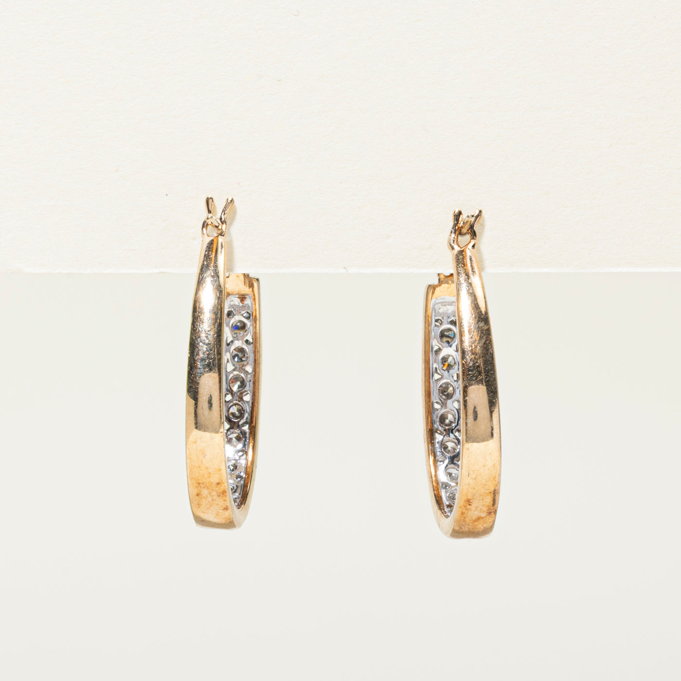 Semi Eternity Diamond Hoops | 0.92ctw