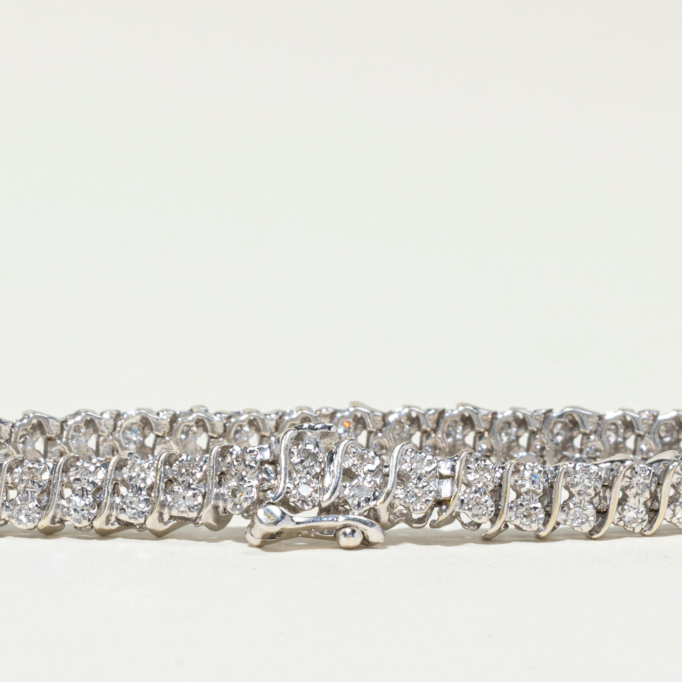 Diamond Double Row Tennis Bracelet | 0.96ctw | 6.25"