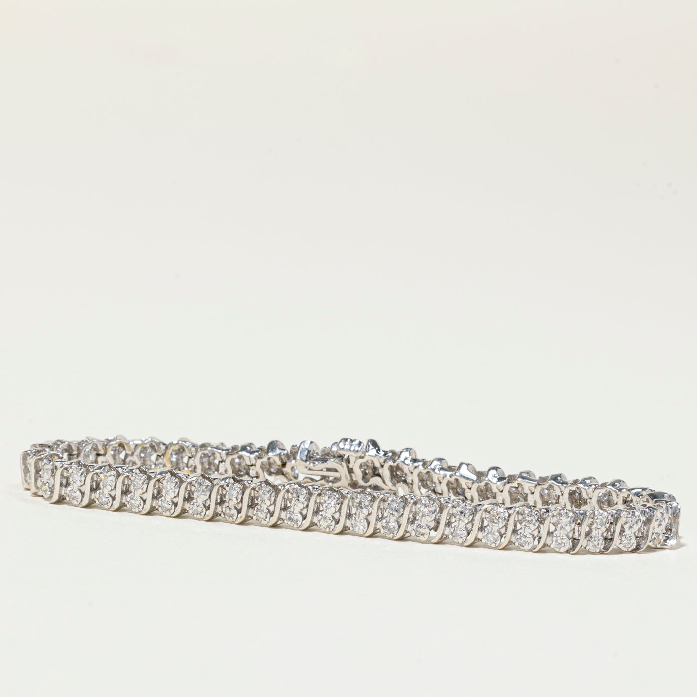 Diamond Double Row Tennis Bracelet | 0.96ctw | 6.25"