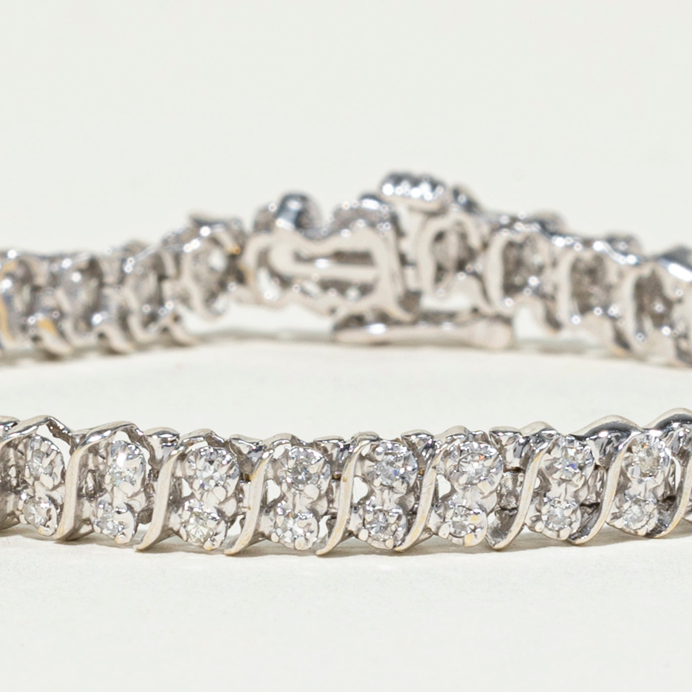 Diamond Double Row Tennis Bracelet | 0.96ctw | 6.25"