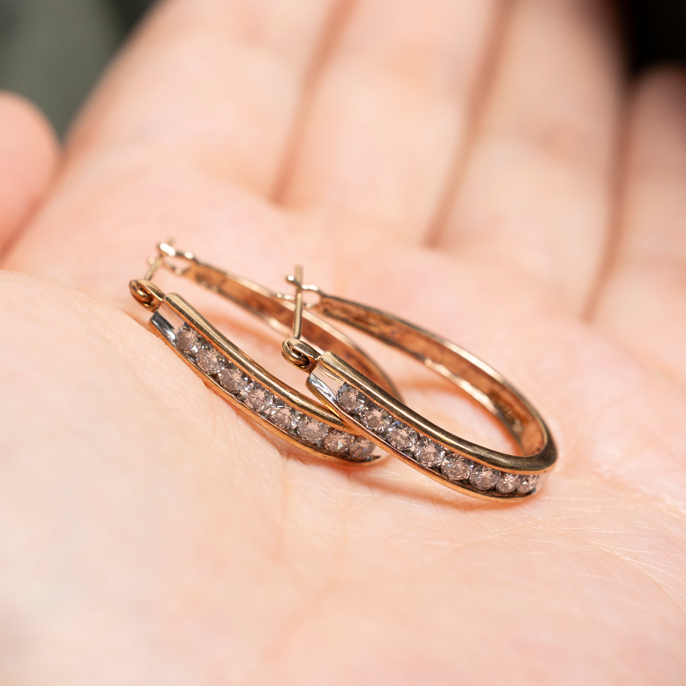 Semi Eternity Diamond Hoops | 0.92ctw