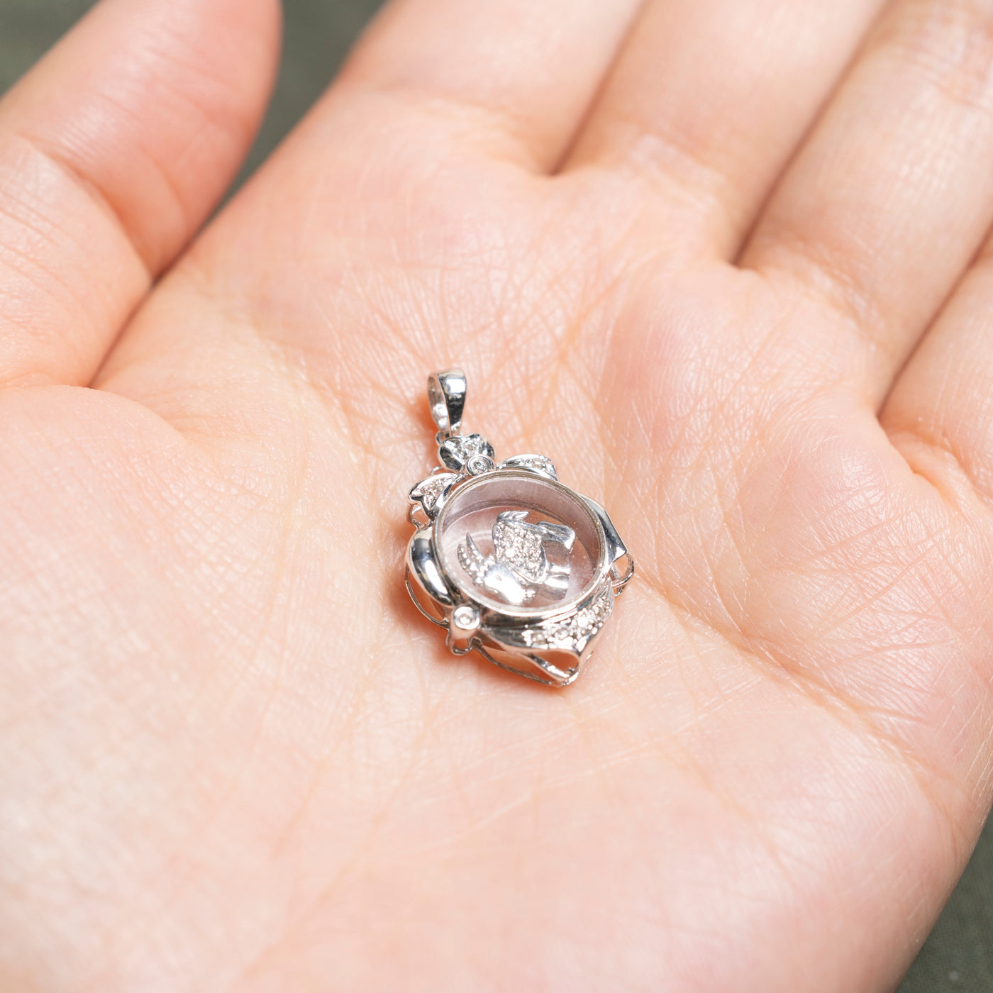 18k Diamond Kinetic Capricorn Goat Pendant | 0.07ctw